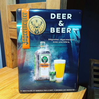 Metalen Plaat Jägermeister Deer & Beer