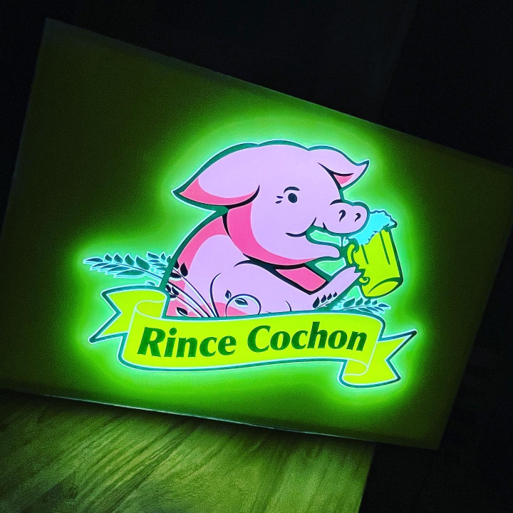 Illuminated Sign Rince-Cochon LED
