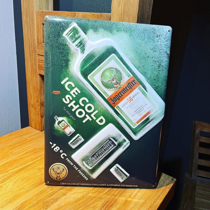 Metalen Plaat Jägermeister Ice cold shot