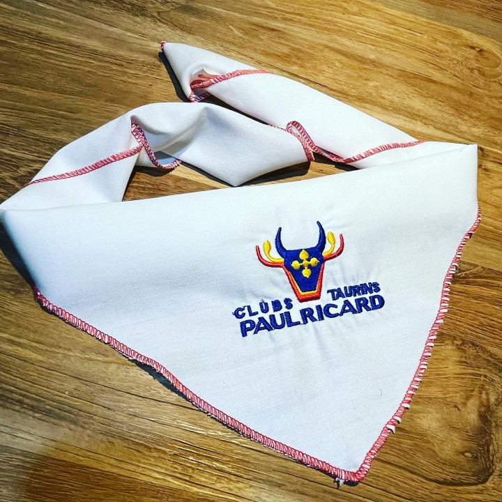 Bandana Clubs Taurins Paul Ricard blanc