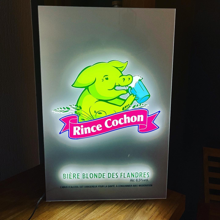 Illuminated Sign Rince-Cochon LED model 2