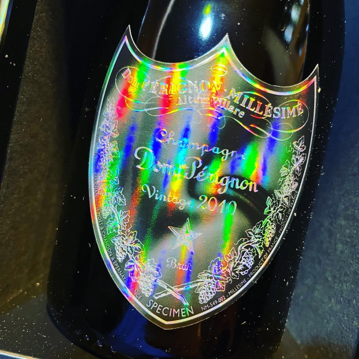 Bouteille factice Dom Pérignon Vintage 2010 Millésime Lady Gaga Brut Black édition 0,75L