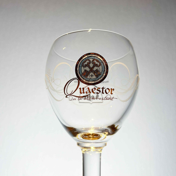 Verre bière Leffe Membrum Societatis Quaestor