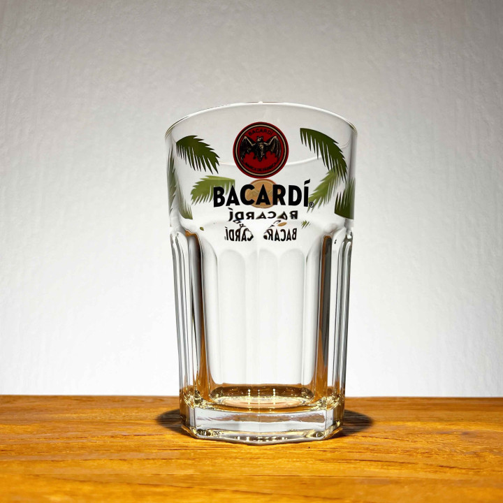 Glass Bacardi Mojito Floral
