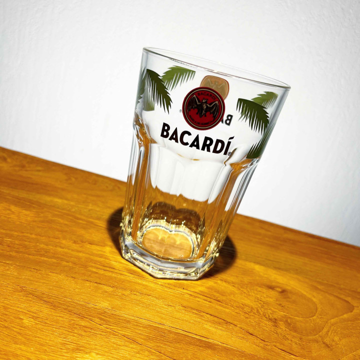Glass Bacardi Mojito Floral
