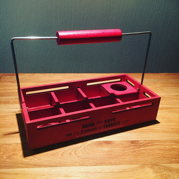 Plateau Bacardi Fuego wooden