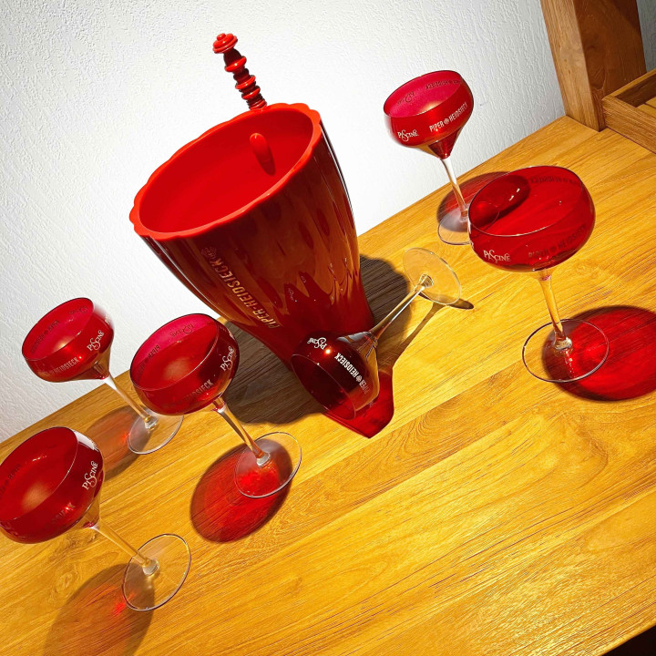 Set Piper Heidsiek Hayon 6 coupes + ijsemmer 1fl