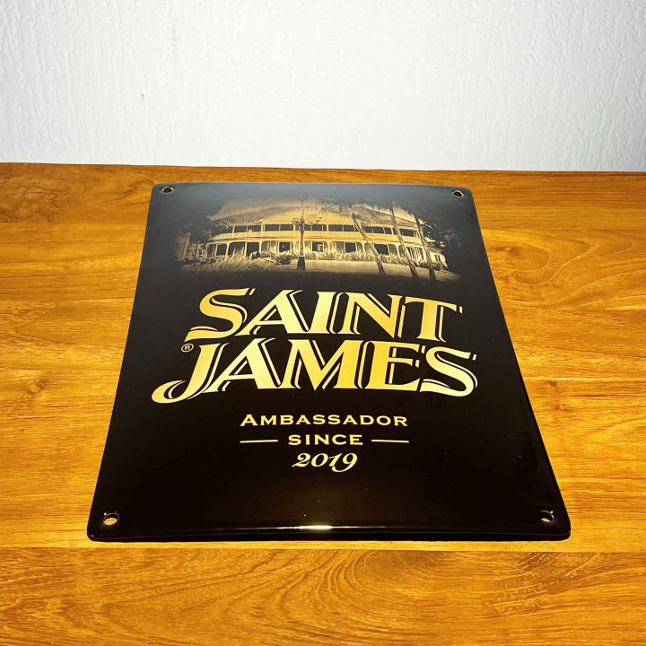 Geëmailleerde plaat Saint James