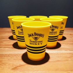 Glass Jack Daniel’s Honey shooter yellow in PVC