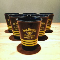 Glass Jack Daniel’s Honey shooter black in PVC