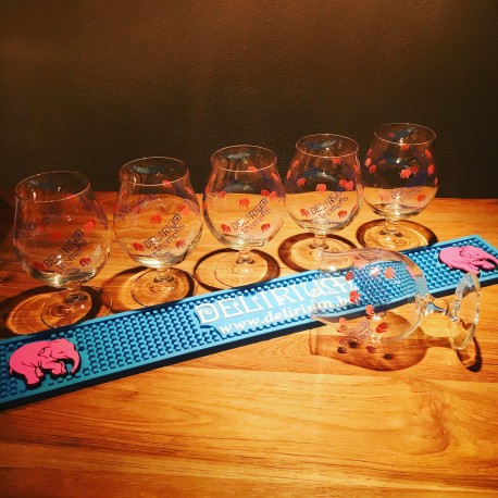 Kit Delirium Tremens 6 glasses + 1 barmat